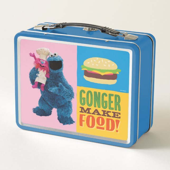 Lunch Box Camion fourré de Cookie Monster | Gonger Make Food (Dos)