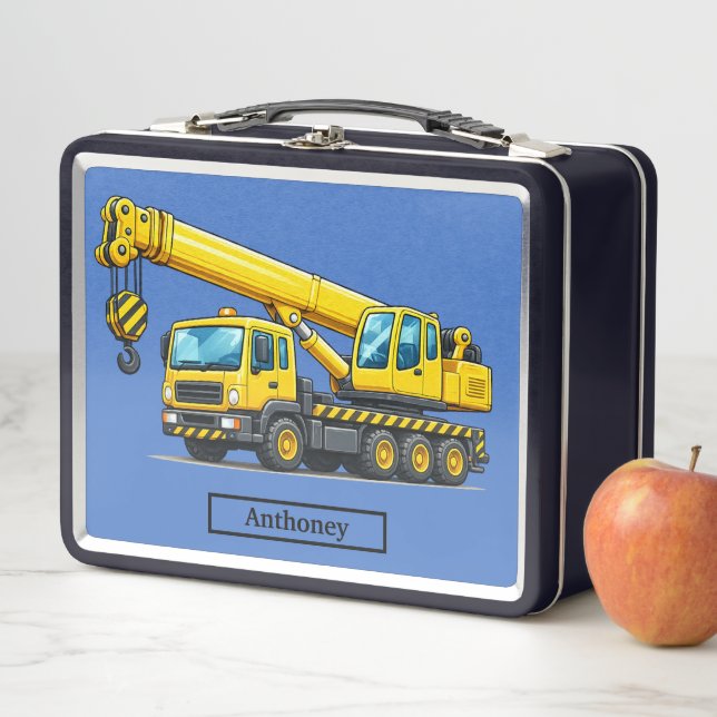 Lunch Box Camion Grue de Chantier Enfants (En situation)
