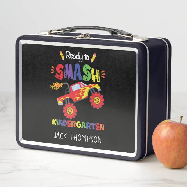 Lunch Box Camion Monster prêt pour la maternelle Smash (En situation)
