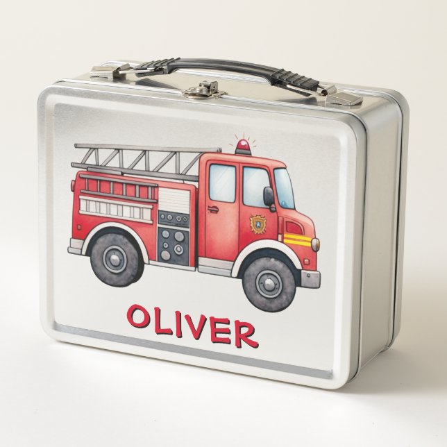 Lunch Box Camion rouge mou (Devant)