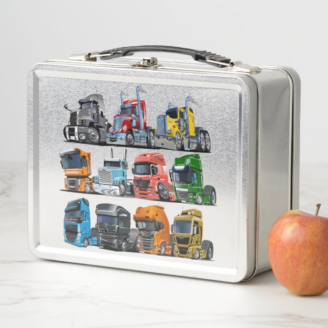 Lunch Box Camions de dessin animé (En situation)