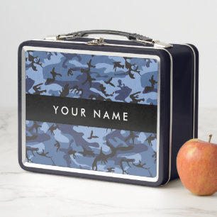 Lunch Box Camouflage bleu marine Votre nom Personnalisez