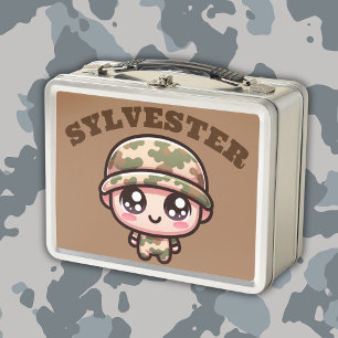 Lunch Box Camouflage de l'armée de Cute Kawaii Monogramme su