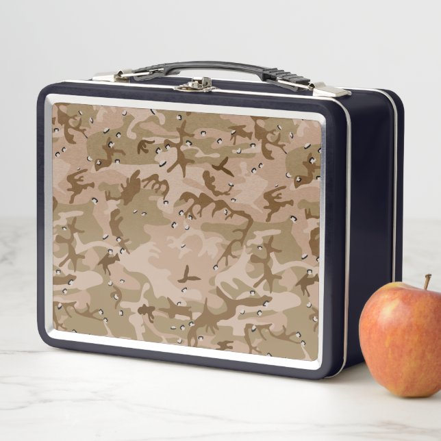 Lunch Box Camouflage Désert Avec Galets, Militaire, Armée (En situation)