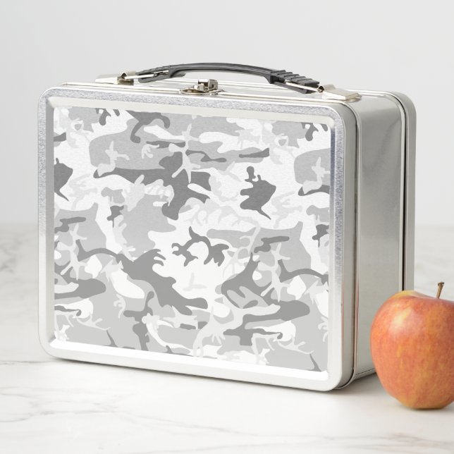 Lunch Box Camouflage gris neige d'hiver, Militaire, Armée (En situation)