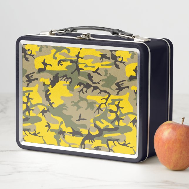 Lunch Box Camouflage jaune et vert, Militaire, Armée (En situation)