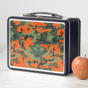 Lunch Box Camouflage orange et vert, Militaire, Armée