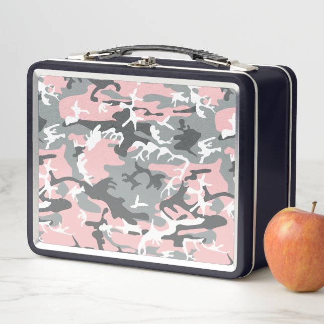 Lunch Box Camouflage rose et gris, Militaire, Armée (En situation)