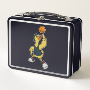 Lunch Box Canard en tant que joueur de basket-ball avec ball