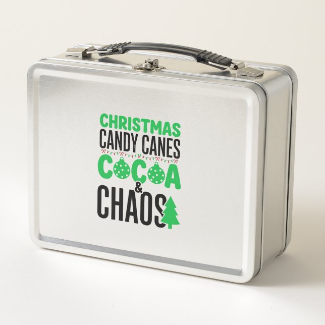 Lunch Box Canne de Noël au Cacao Chaos Design (Devant)