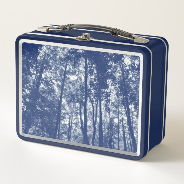 Lunch Box Canopée de bois - Effet Cyanotype (Devant)