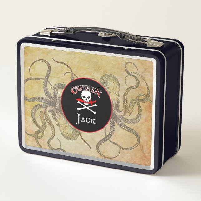 Lunch Box Capitaine pirate personnalisée (Dos)