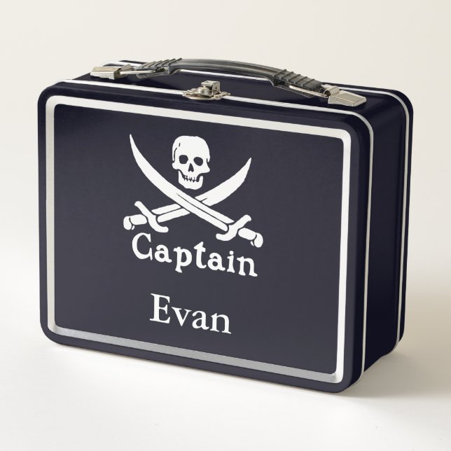 Lunch Box Capitaine pirate personnalisée (Devant)