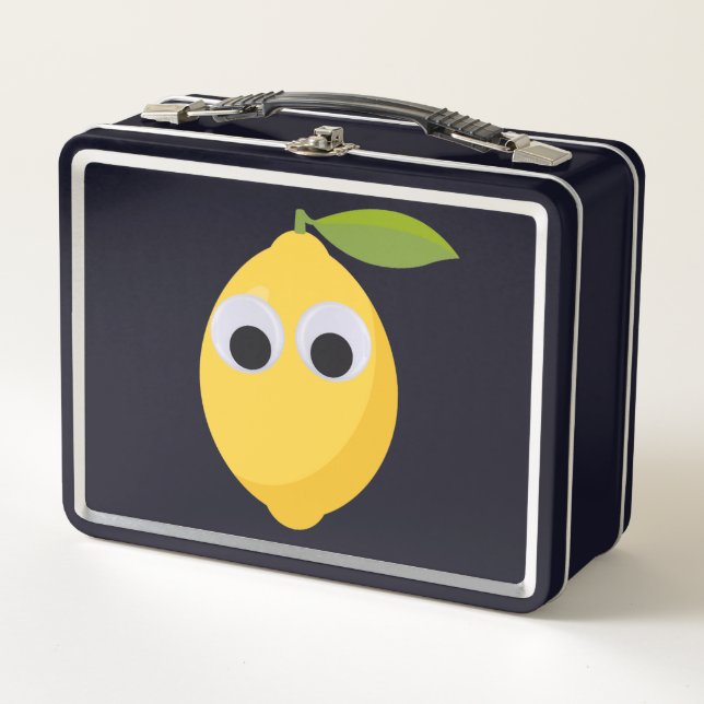 Lunch Box Caractère citron mignon avec yeux googly (Devant)