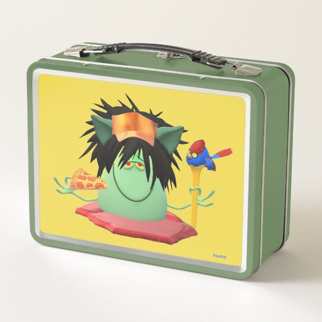 Lunch Box Caractère de monstre mangeur de pizza (Dos)