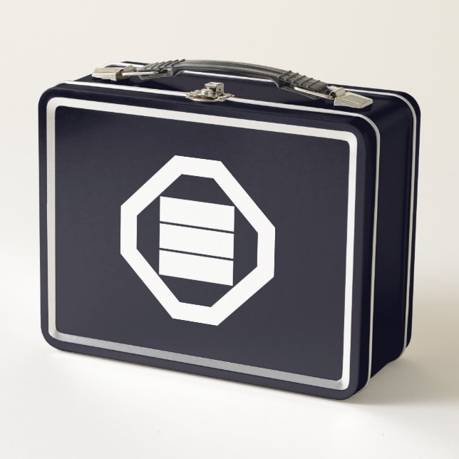 Lunch Box Caractères kanji pour trois sur plateau (Devant)