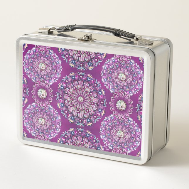 Lunch Box Cardinal Red Rosace (Devant)
