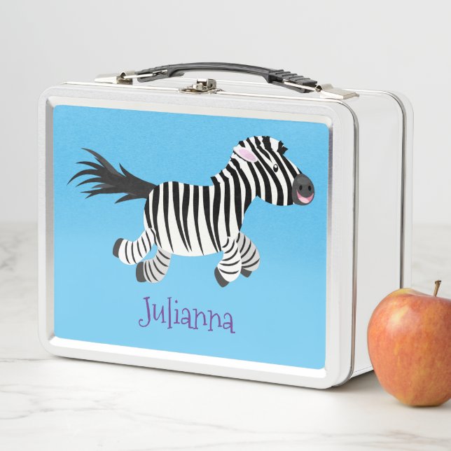 Lunch Box Caricature amusante de zèbre (En situation)