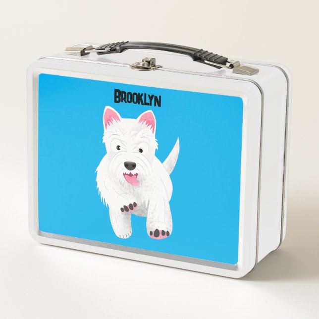 Lunch Box Caricature blanche de terrier de l'ouest (Devant)