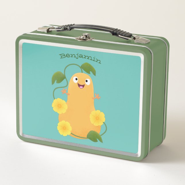 Lunch Box Caricature citrouille gourde en beuret joyeux (Devant)
