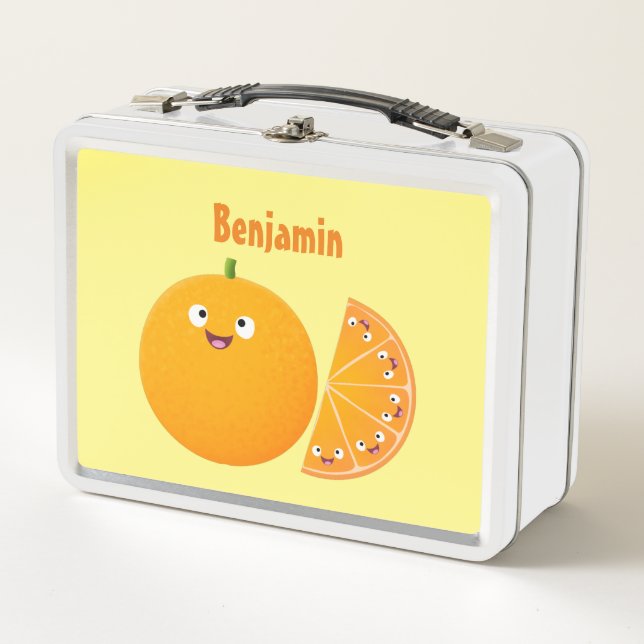 Lunch Box Caricature d'agrumes d'orange (Devant)