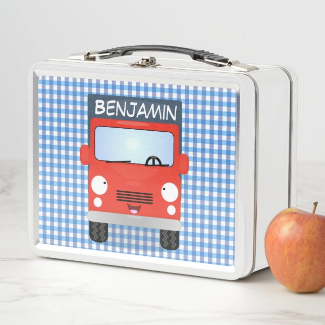 Lunch Box Caricature de camion livreur rouge mou (En situation)