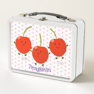Lunch Box Caricature de cerises rouges à sauter mûr