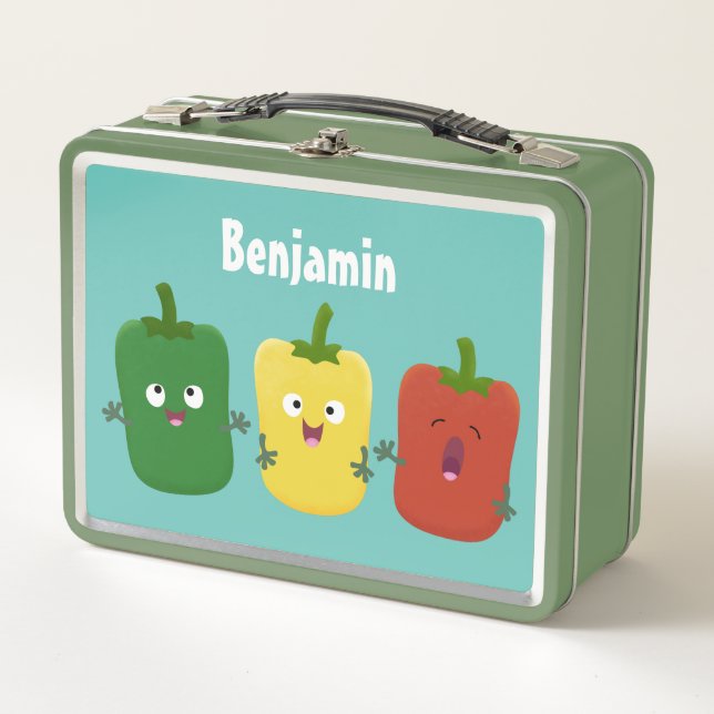 Lunch Box Caricature de chant trio capsicum poivre clair (Devant)