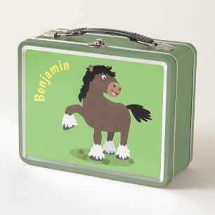 Lunch Box Caricature de cheval de trait de Cute Clydesdale