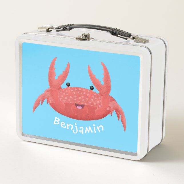 Lunch Box Caricature de crabe rouge cuite (Devant)