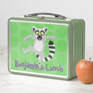 Lunch Box Caricature de danse lémurienne en anneau mignon