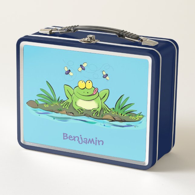 Lunch Box Caricature de grenouille vert mignon (Devant)