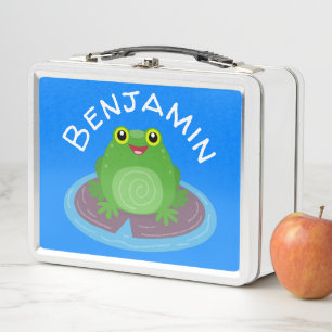 Lunch Box Caricature de grenouille verte mignonne