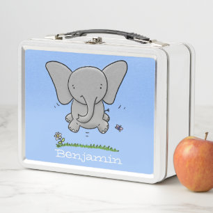 Lunch Box Caricature d'éléphant en saut de bébé mignon
