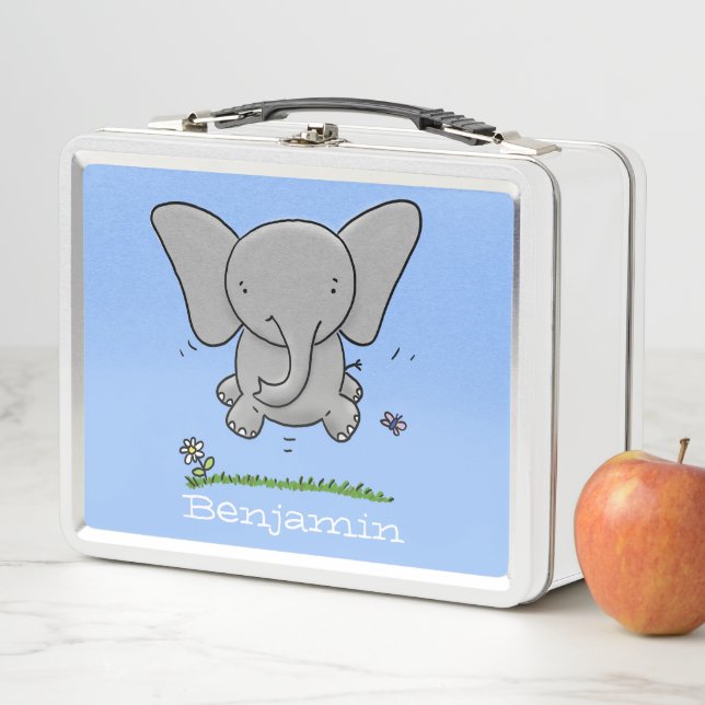Lunch Box Caricature d'éléphant en saut de bébé mignon (En situation)