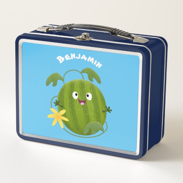 Lunch Box Caricature joli et souriant de pastèque (Devant)
