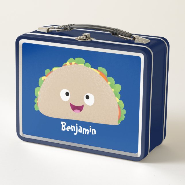 Lunch Box Caricature joli sourire taco dessin animé (Devant)