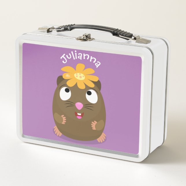 Lunch Box Caricature joyeuse de cobaye mignonne (Devant)