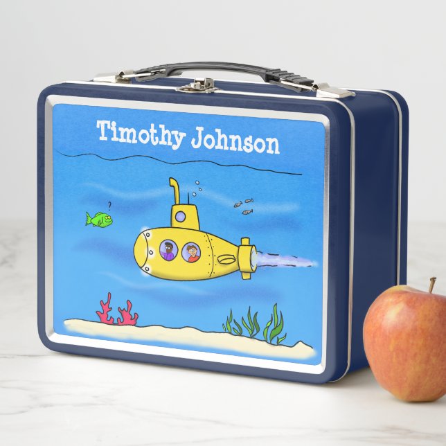 Lunch Box Caricature sous-marine joyeuse (En situation)