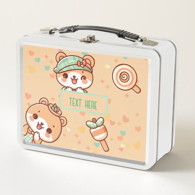 Lunch Box caricatures kawaii mignonnes (Devant)