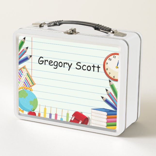 Lunch Box Carnet Papier Approvisionnement scolaire Thème Enf (Devant)