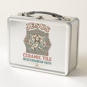 Lunch Box Carreau en céramique Jésus Méditerranéen Foi Jésus