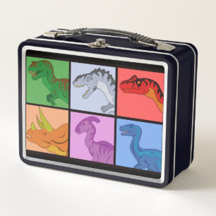 Lunch Box Carrés dinosaures