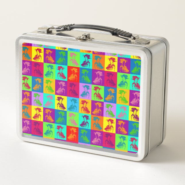 Lunch Box Carrés Pop Geisha (Devant)