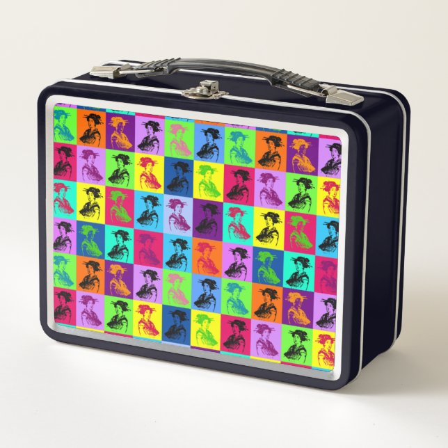 Lunch Box Carrés Pop Geisha (Devant)