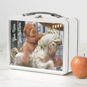 Lunch Box Carrousel avec ours en peluche