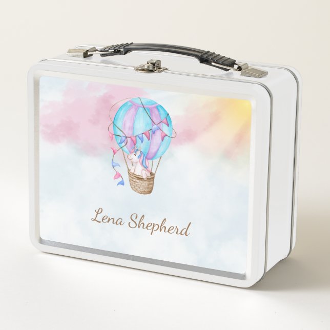 Lunch Box Cartable Licorne Atteignez le ciel  (Devant)