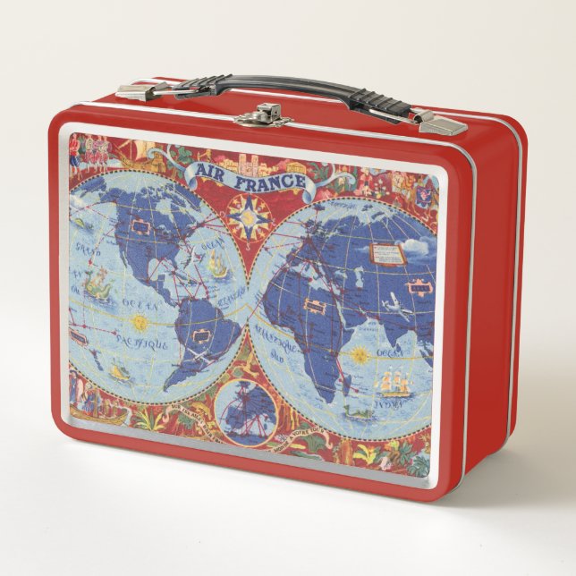 Lunch Box Carte d'Air France du monde (Devant)