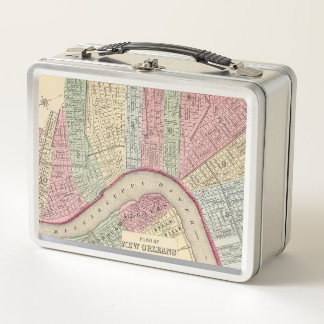 Lunch Box Carte de la Nouvelle-Orléans par Mitchell (Devant)
