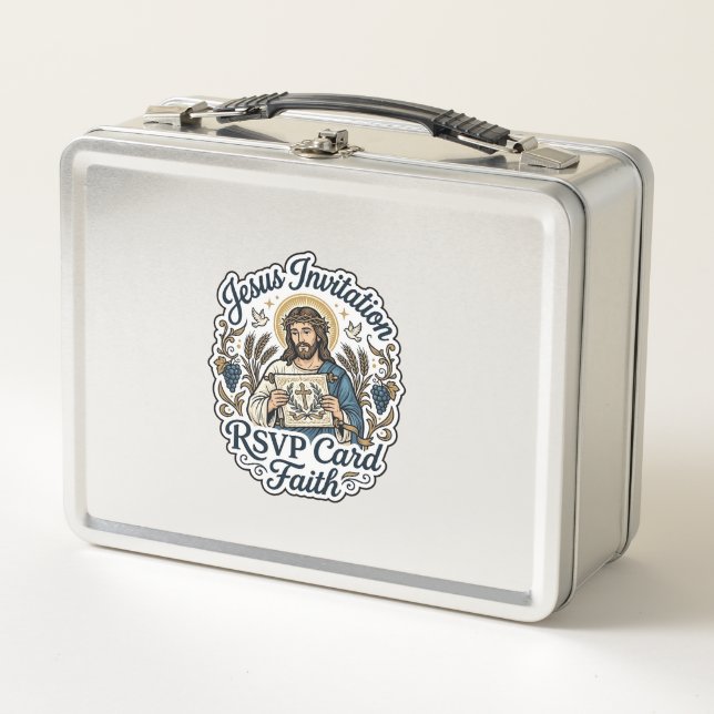 Lunch Box Carte de réponse à l'invitation de Jésus Foi Invit (Devant)